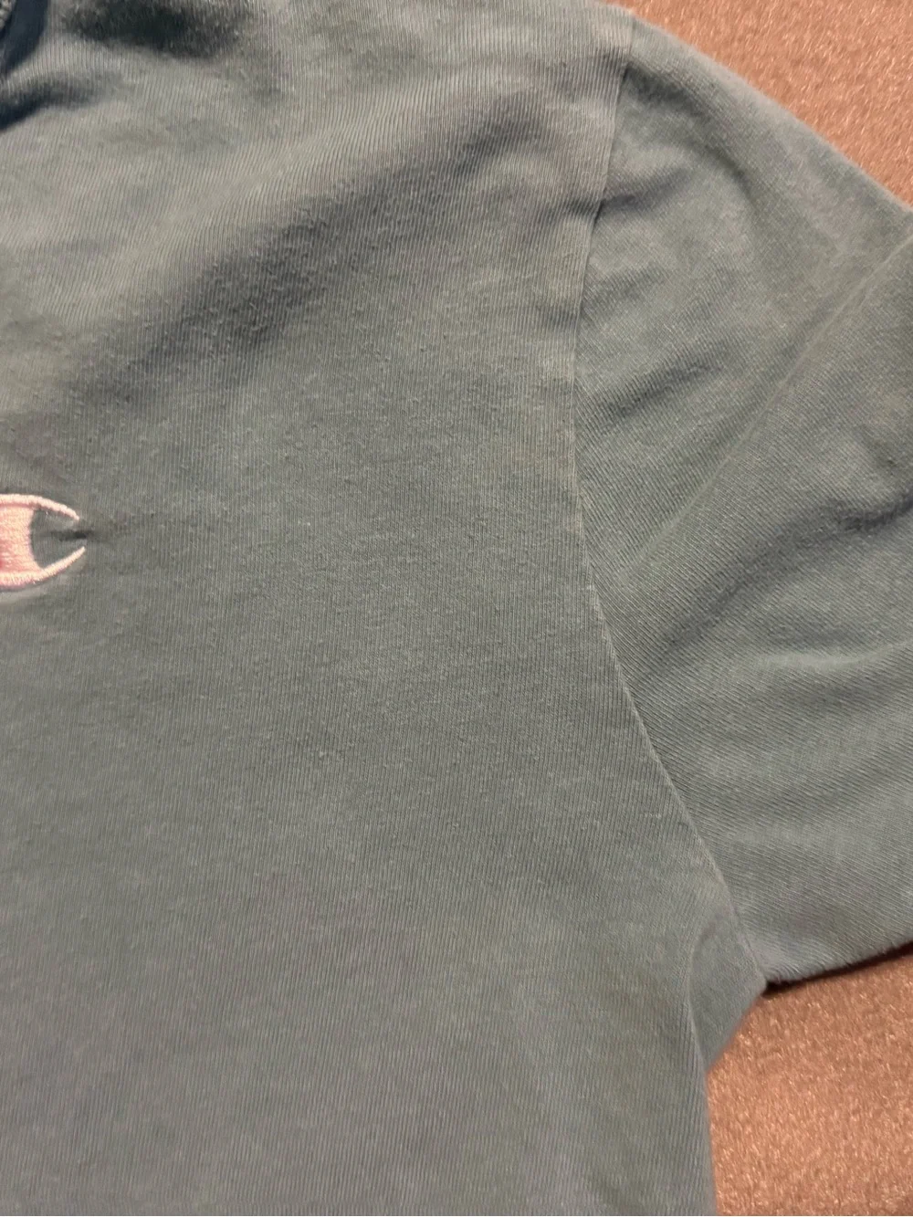 Champion Classic Logo T-Shirt Men’s Medium Blue Green Short Sleeve Tee - Picture 2 of 4